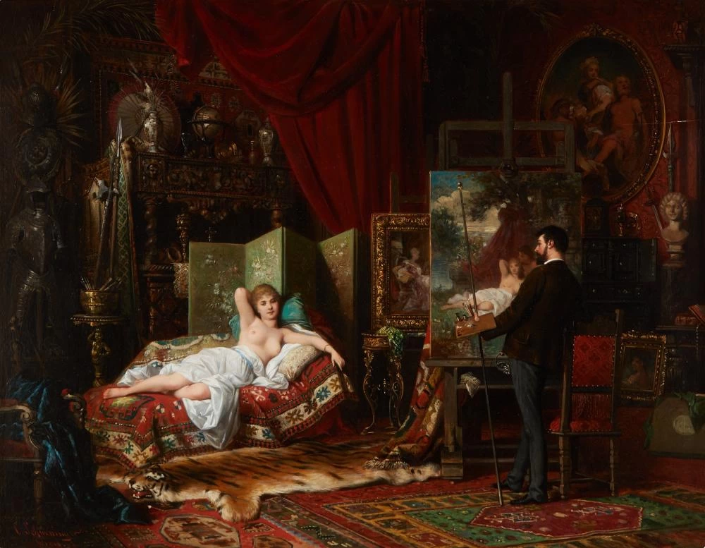 Carl Schweninger II - Nello studio dell'artista
